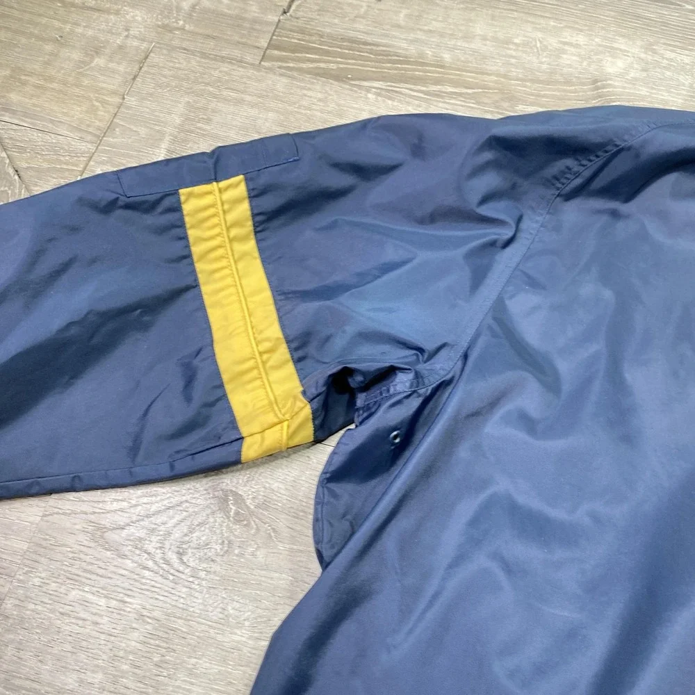 Nike Pullover Jacket‎ Mens 2XL Blue 1/4 Zip Lined Windbreaker Swoosh Athletic